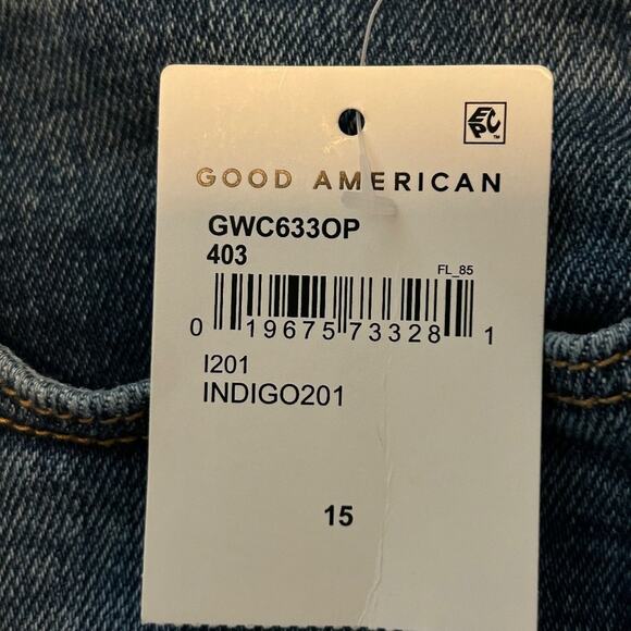 GOOD AMERICAN Good Waist High Rise Crop Skinny Jeans NWT Size 15 - Picture 8 of 11